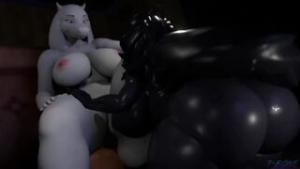 Toriel Having Some Fun With Mal0?T-Bone? - ﻿3D animation on Crohasit